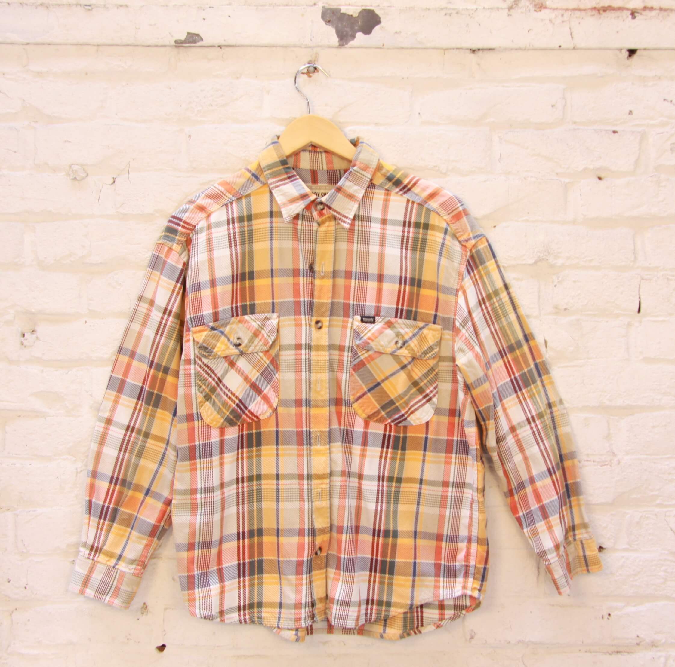 Teddy Chemise Smith Bûcheron Vintage À Carreaux Orange wvyXXROfq