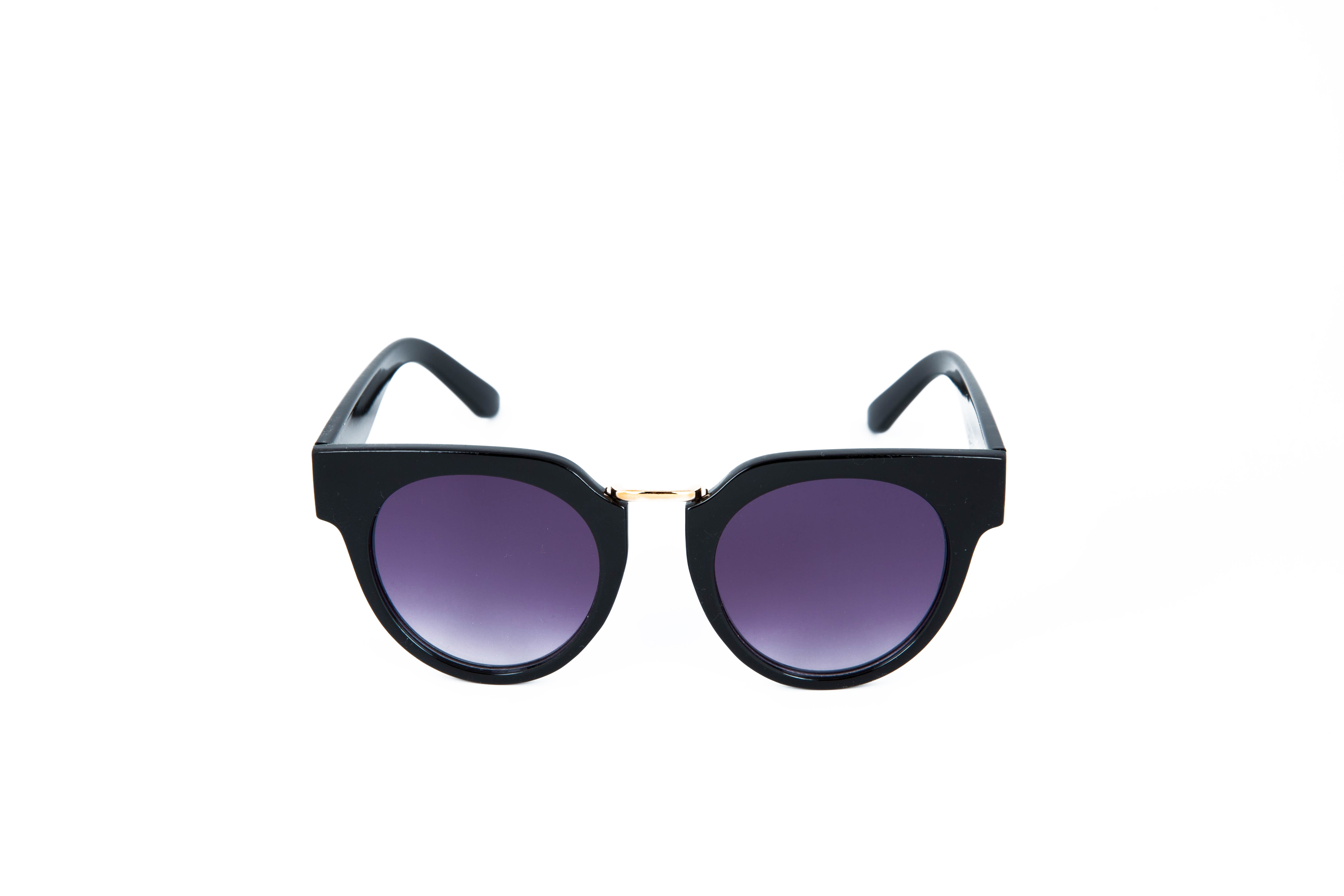 Lunette de Soleil Homme Femme Accessoire Monture epaisse Noir Brillant Tilt Vintage