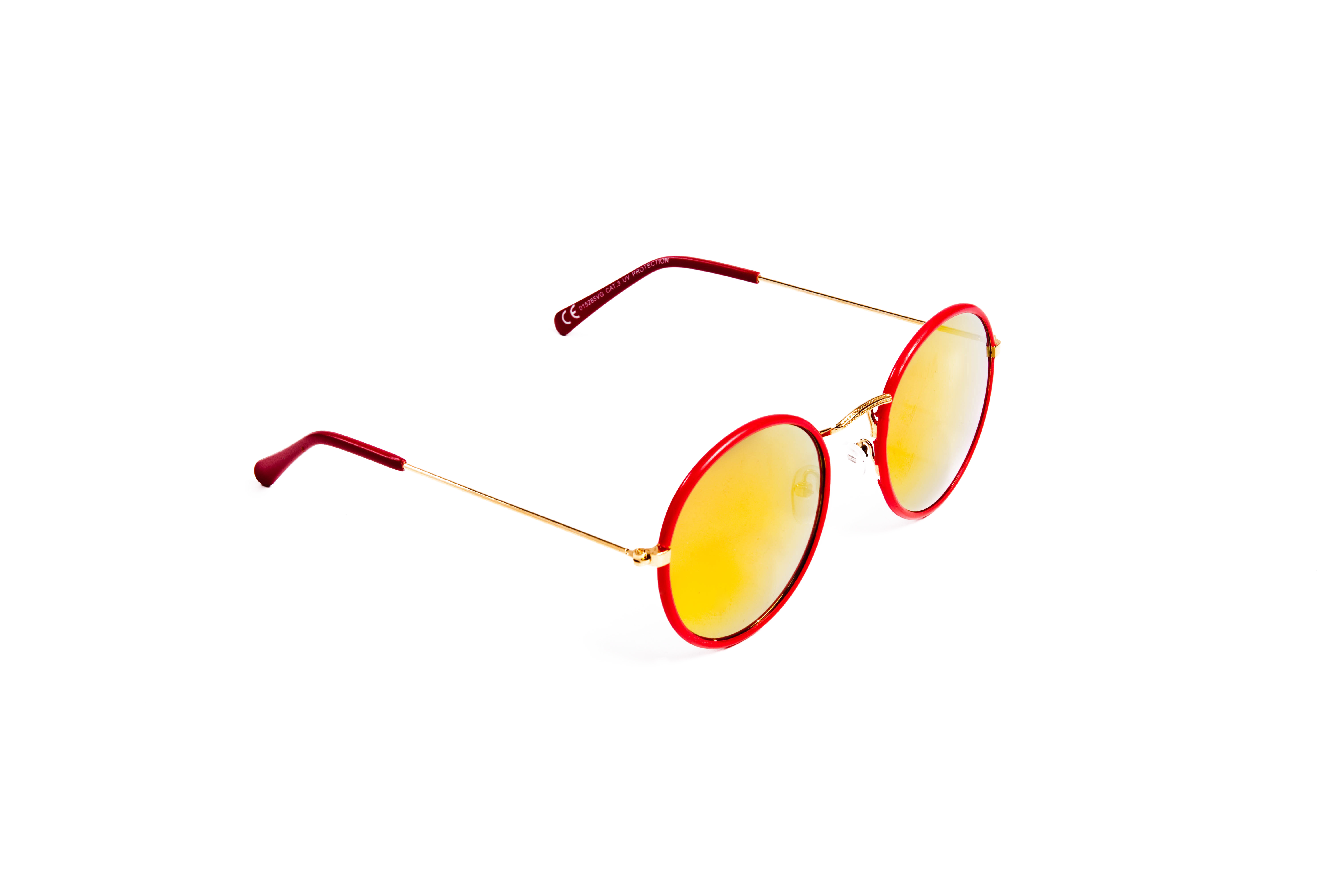 Lunette de Soleil - Homme - Femme - Accessoire - Ronde - Rouge - Verres