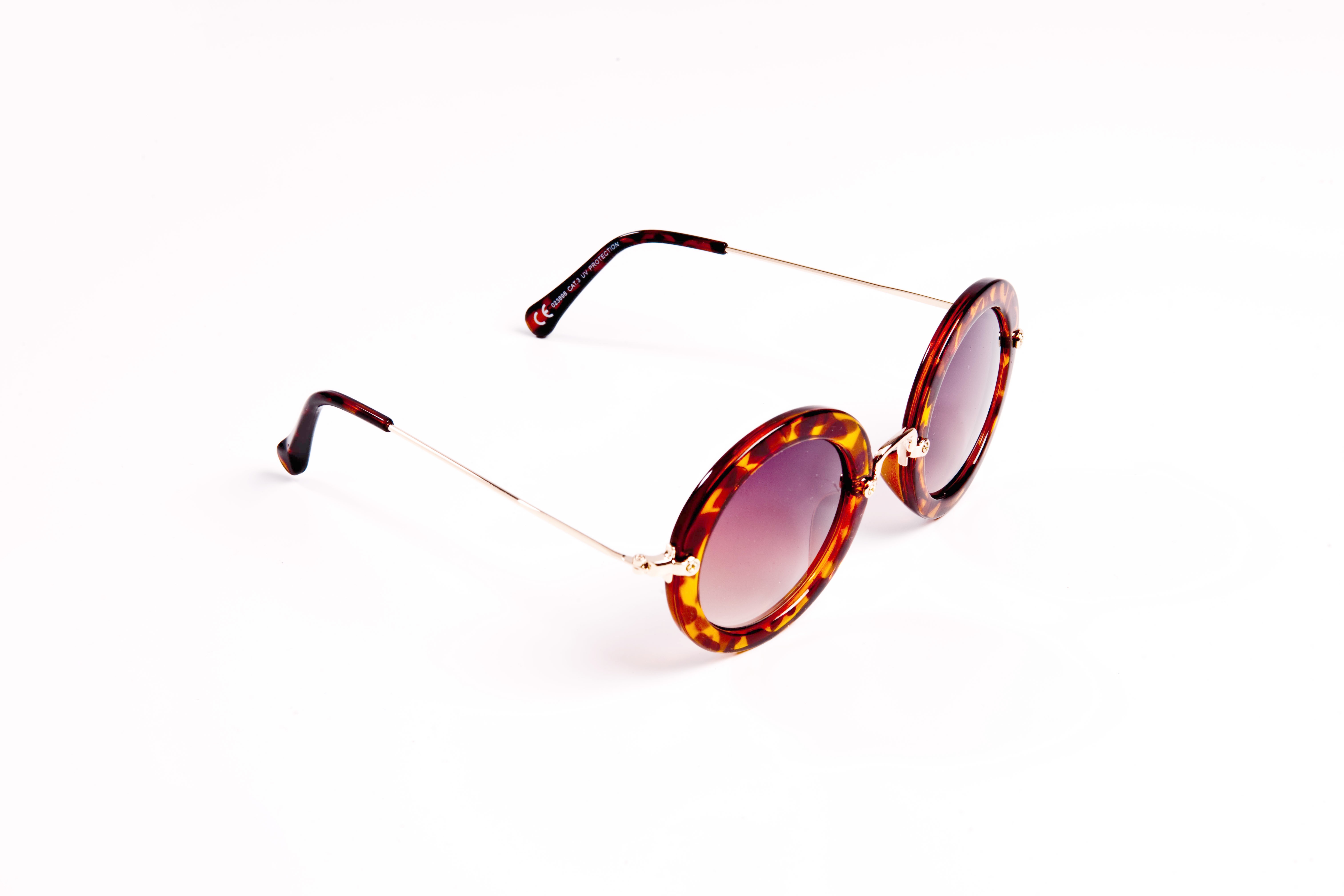 Lunette de Soleil - Homme - Femme - Accessoire - Ronde - Ecaille marron