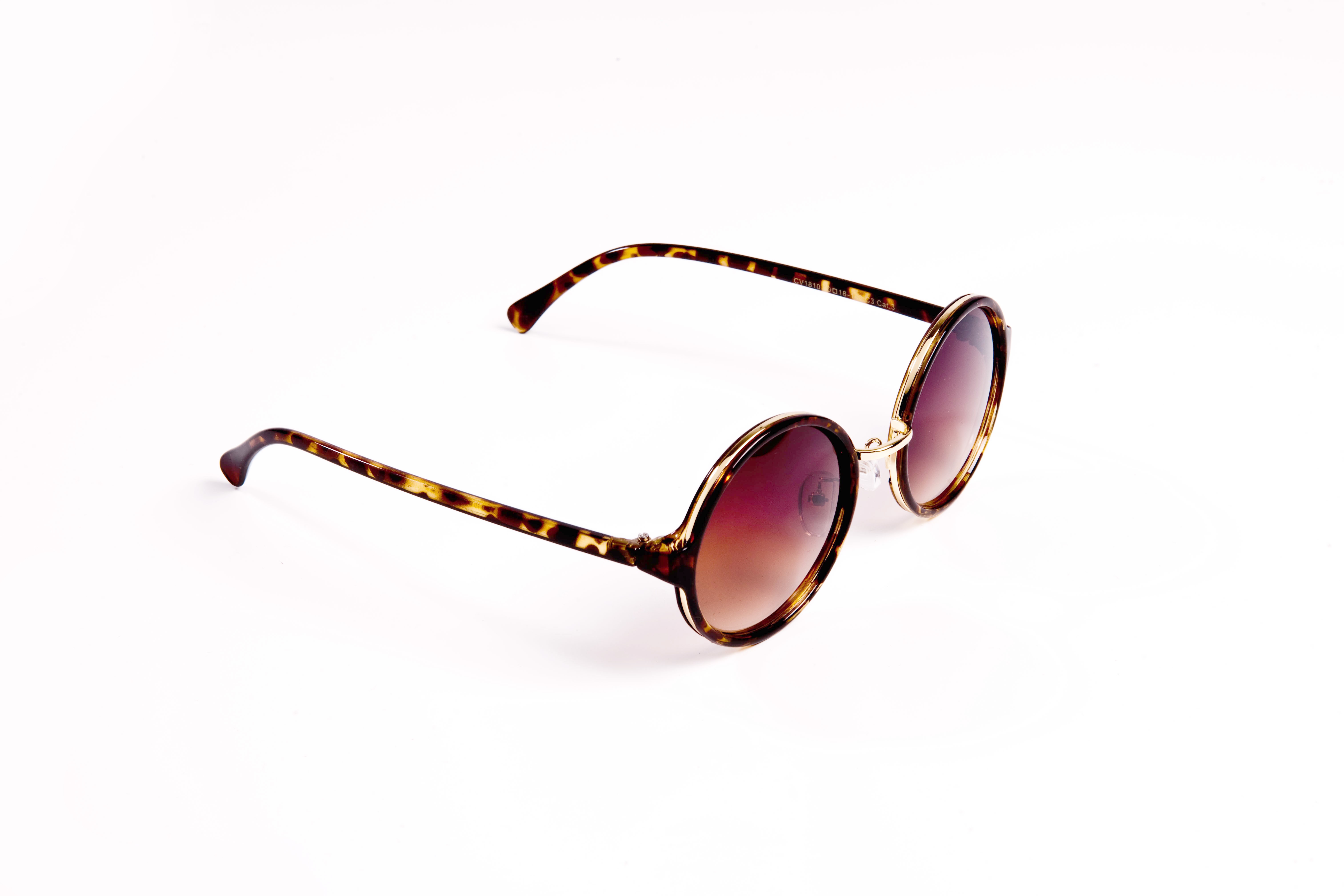 Lunette de Soleil - Homme - Femme - Accessoire - Ronde - Ecaille marron