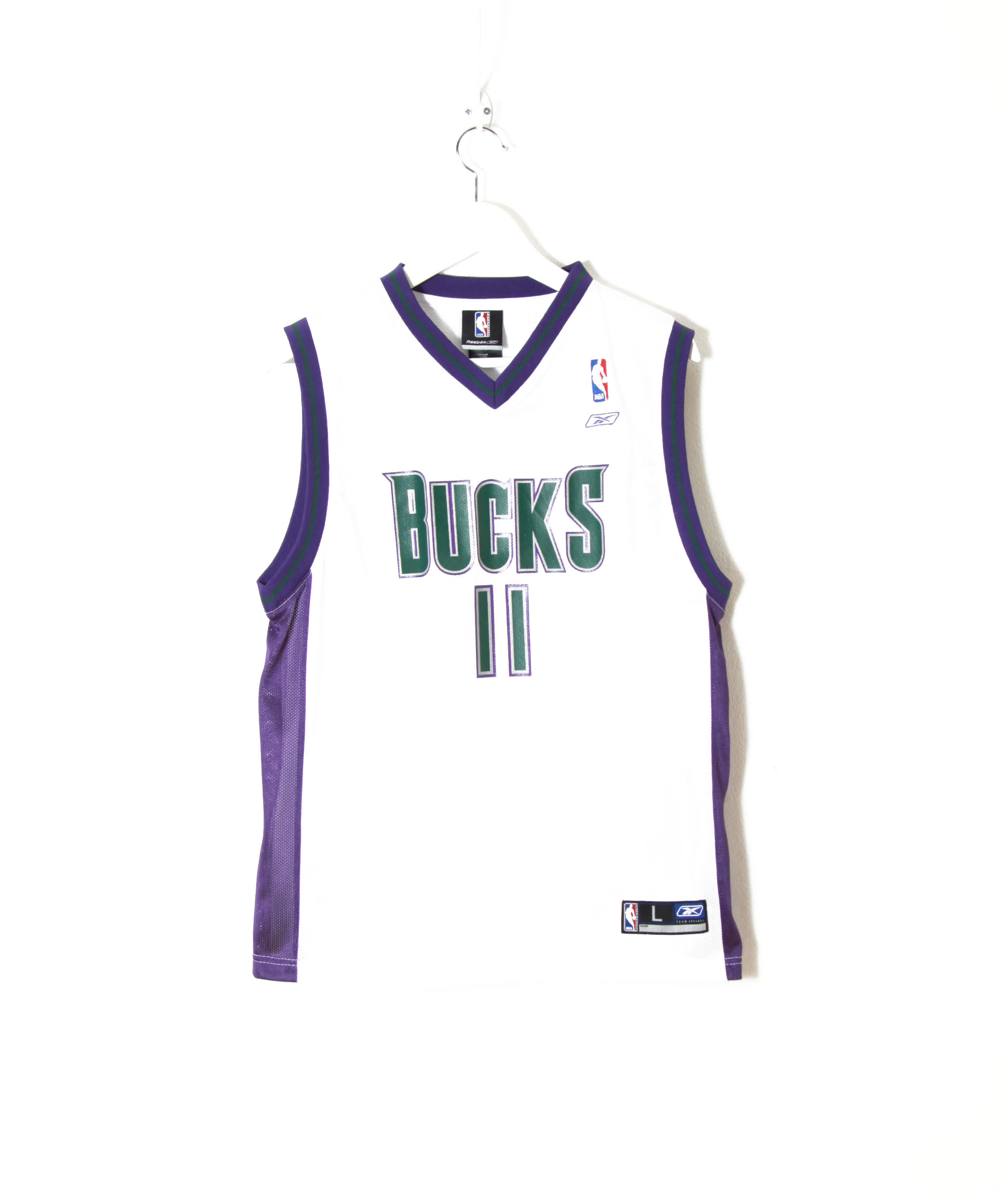 Maillot de basket - Reebok - Vintage - Blanc - Violet - Bucks