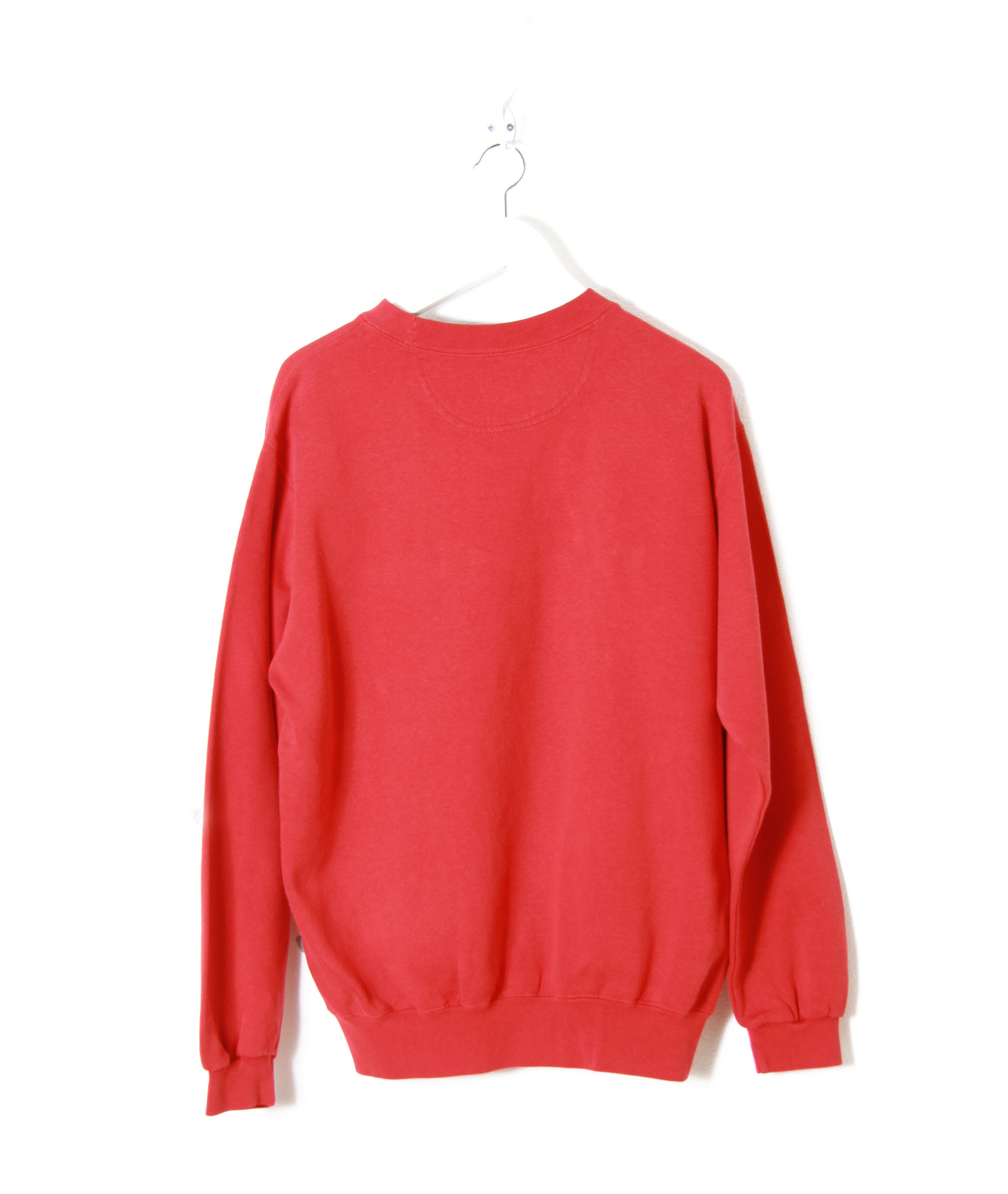 Sweat Vintage Années 80 Rouge Et Noir - Motif Running Saut De Haies, Acrylique, Taille M Pour Homme