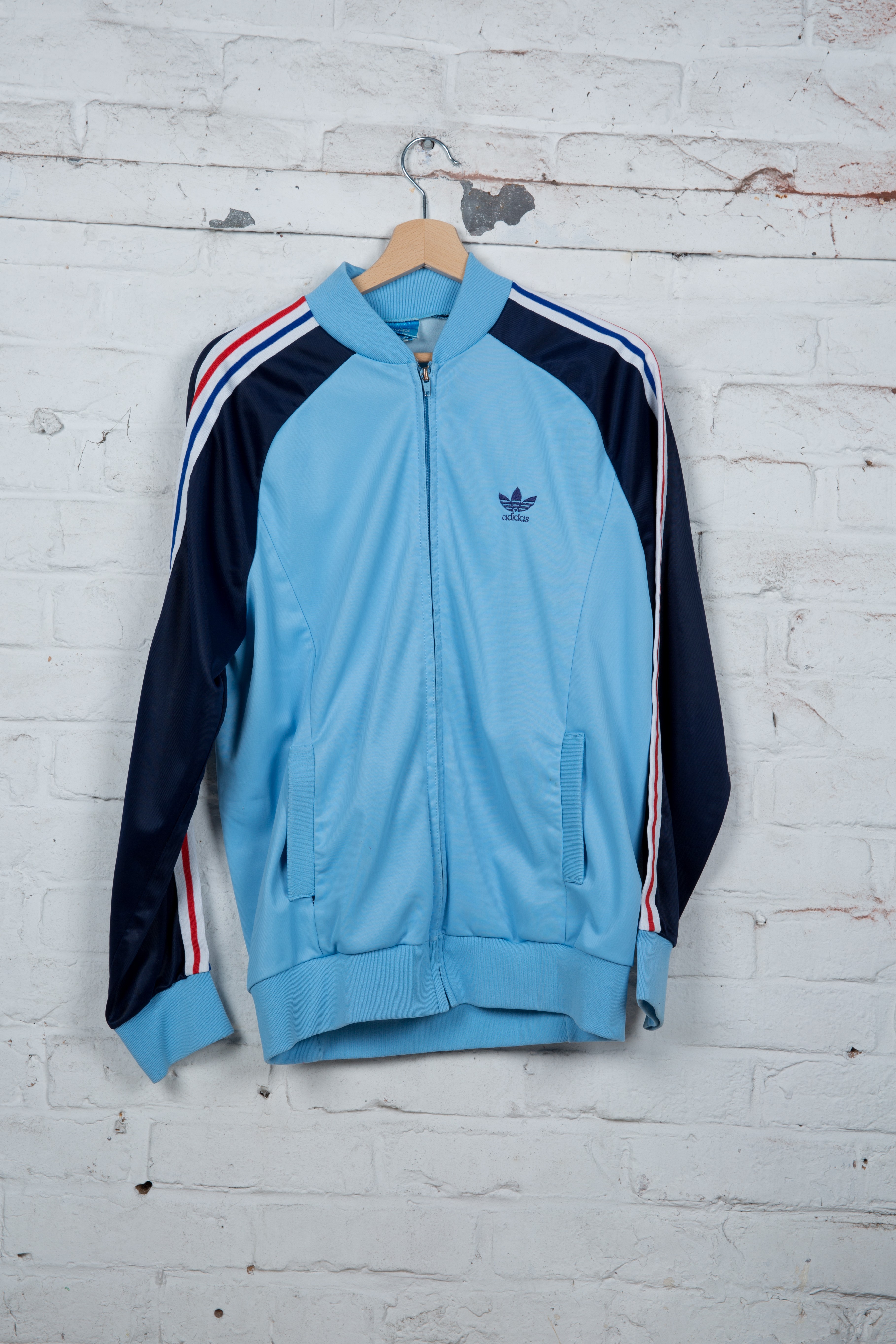 Veste de Jogging - Adidas - Vintage - Bleu - Bleu Marine - Equipe 