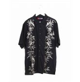 Chemise Hawaii Noir motifs imprimé T L-1