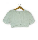 Chemisier crop top blanc-1