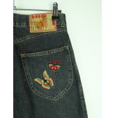 Jean broderie - Taille haute-3