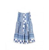 Jupe à motif bleu Vintage-2