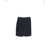 Jupe Bleu Unie Vintage-2