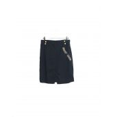Jupe Bleu Unie Vintage-1