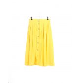 Jupe Jaune Unie Vintage-1