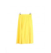 Jupe Jaune Unie Vintage-2
