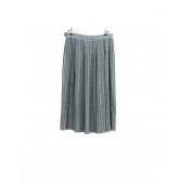 Jupe Motif Carreaux Grise Vintage-2