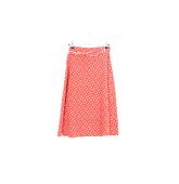 Jupe Rouge Motif Fleur Vintage-2