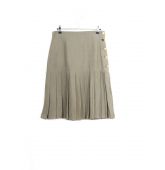 Jupe Unie Beige Vintage-1