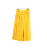 Jupe Unie Jaune Vintage-1