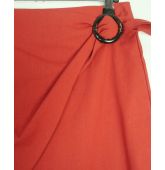 Jupe unie rouge-3