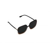 Lunette Carré Bicolor Verres Noir-2