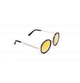 Lunette de Soleil Contour Métallique Miroirs Oranges-2