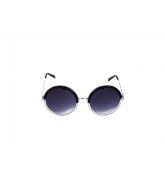 Lunette de Soleil Contour Noir et Argenté-1