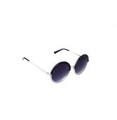Lunette de Soleil Contour Noir et Argenté-2