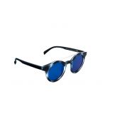Lunette de Soleil Ecaille Bleu Verres Miroirs Bleus-2