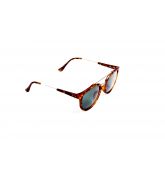 Lunette de Soleil Rétro Écaille Marron Mat-2
