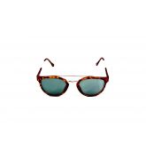 Lunette de Soleil Rétro Écaille Marron Mat-1