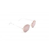 Lunette de Soleil Ronde Cuivre Verres Miroirs-2