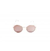 Lunette de Soleil Ronde Cuivre Verres Miroirs-1