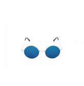 Lunette de Soleil Ronde Verres Miroirs Bleus-1