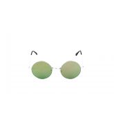 Lunette de Soleil Ronde Verres Miroirs Jaunes-1
