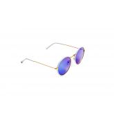 Lunette de Soleil Ronde Vert Verres Miroirs Verts-2