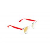 Lunette de Soleil Transparente Orange Fluo-2