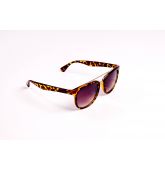 Lunettes de Soleil écaille marron avec barre haute-2