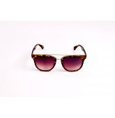 Lunettes de Soleil écaille marron avec barre haute-1