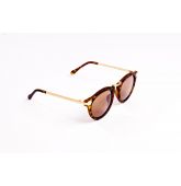 Lunettes de soleil monture marron mat-2