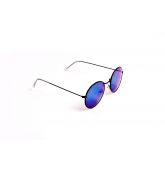 Lunette de Soleil Ronde Verres Miroirs Verts-2