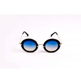 Lunettes de Soleil ronde noire-1