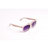Lunettes de soleil monture beige avec barre haute-2