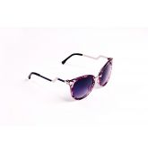 Lunettes de soleil oversize écaille violette-2