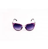 Lunettes de soleil oversize écaille violette-1