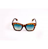 Lunettes de soleil carrées oversize marron-1