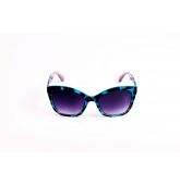 Lunettes de soleil effet écaille moucheté bleu-1