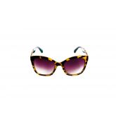 Lunettes de soleil effet écaille moucheté jaune-1
