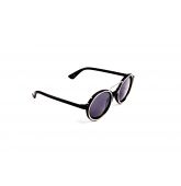 Lunettes de Soleil Noire Contour en Métal-2