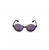 Lunettes de Soleil Noire Contour en Métal-1