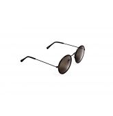 Lunettes de Soleil Ronde Total Look Noir-2
