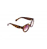 Lunettes de soleil style rétro Écaille Marron-2