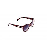 Lunettes look rétro monture marron foncé nez clef-2